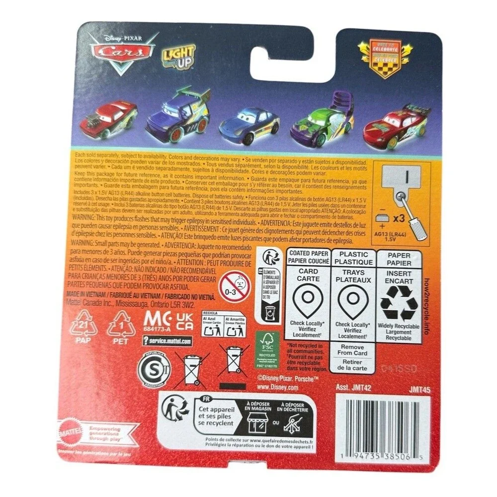 Mattel Disney Pixar Cars Light Up Sally 20th Anniversary HTF